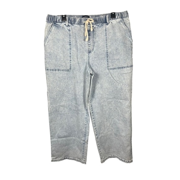 NWOT Studio Park x Amy Stran Regular Drawcord Jean- Pebble Wash, Size LP - Picture 1 of 10